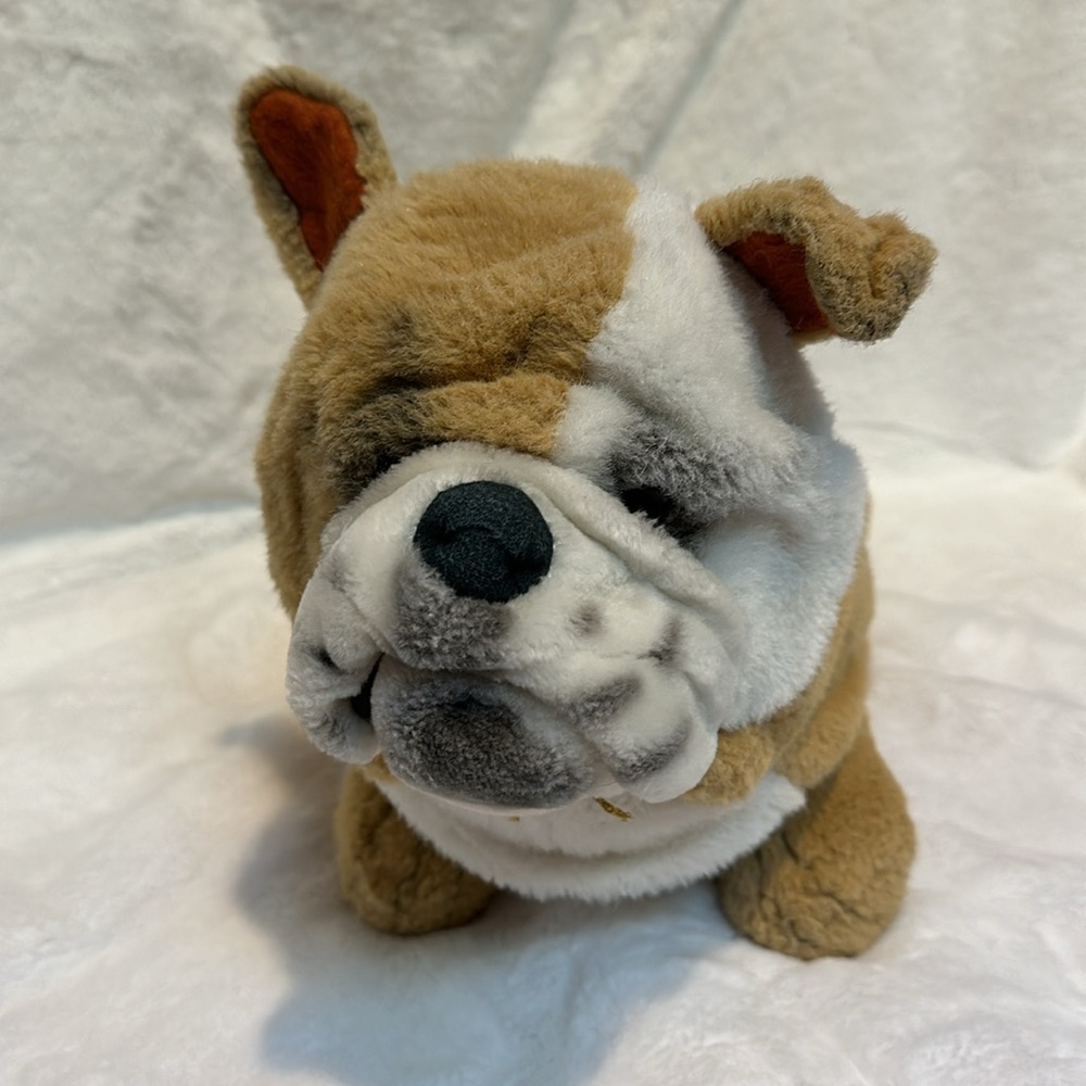 Vintage 1988 Dakin Tough Guy English Bulldog Plush Stuffed Animal - Picture 2 of 12